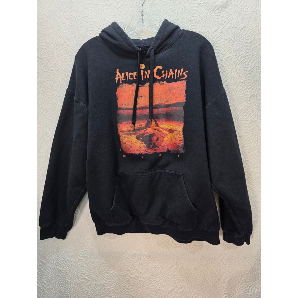 Gildan Alice In Chains Dirt Hoodie Mens XL Black Good Graphic Grunge Rock
